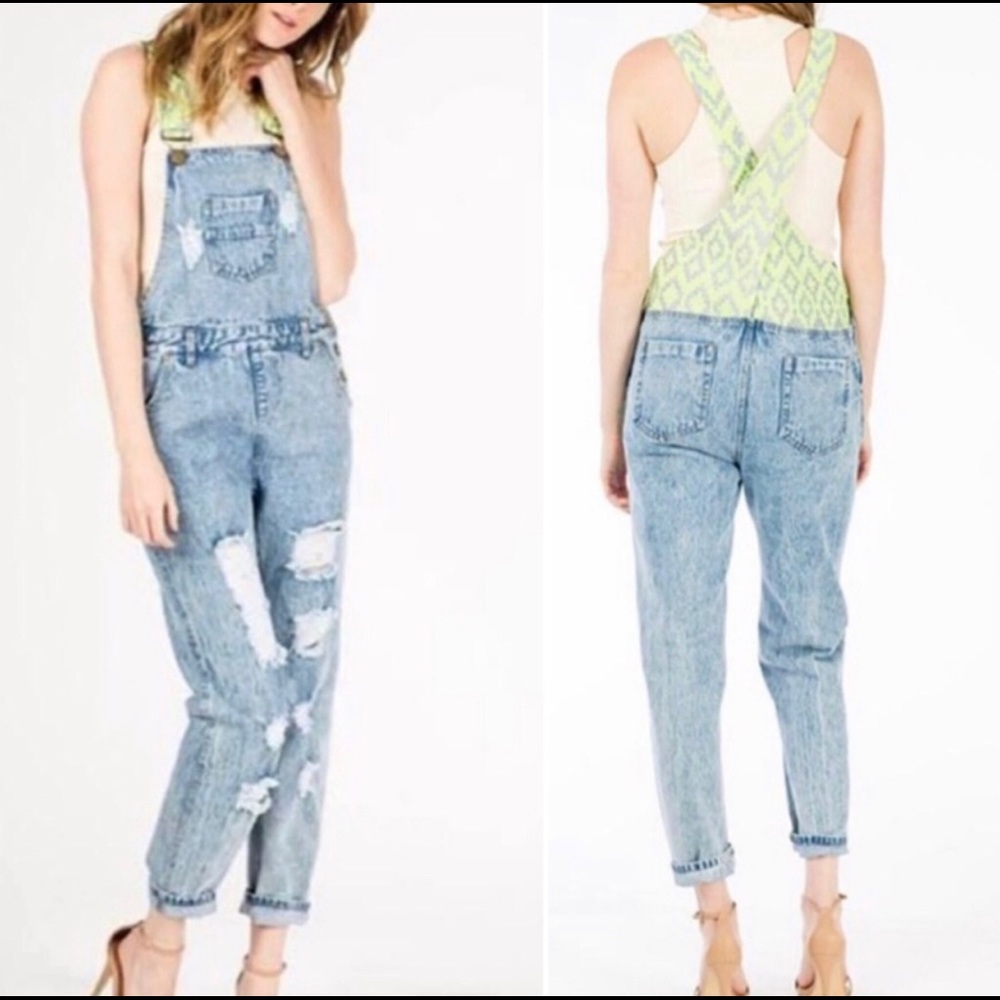 Dance & Marvel  Dory acidwash baggie overalls medium